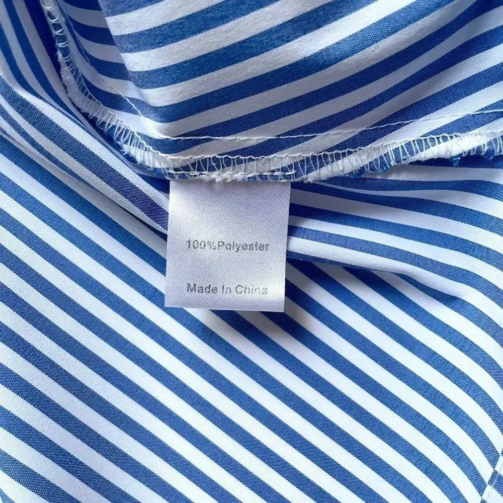 Tuckernuck Striped Easton V-Neck Blouse NWOT - Picture 5 of 6